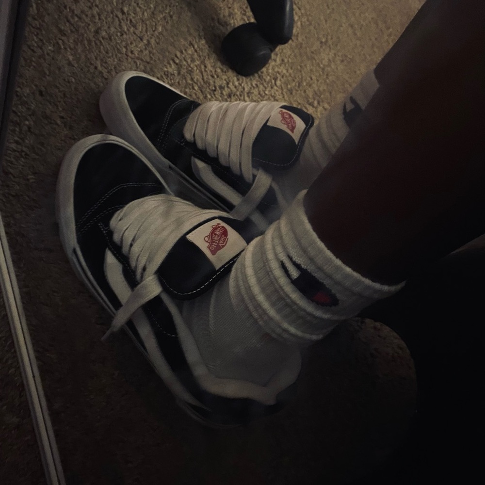 Vans Knu Skool Sneakers White/Black Womens 10